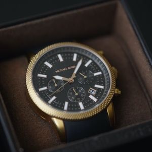 Michael Kors MK8244 Mens Scout Rose Gold Black